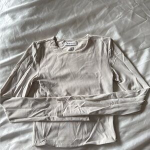 Babaton Cream Long Sleeve Top